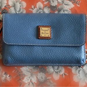 Dooney & Bourke Blue Leather Wristlet